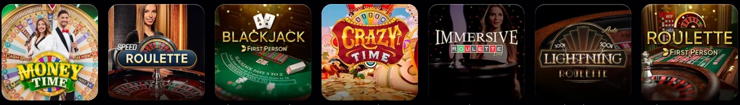 Jeux en direct NV Casino