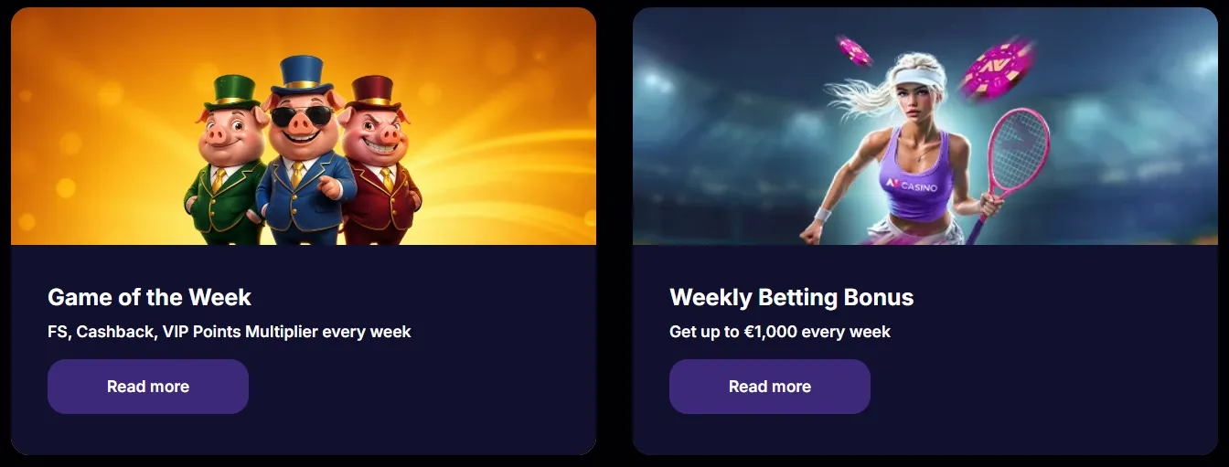 Bonus et promotions NV Casino